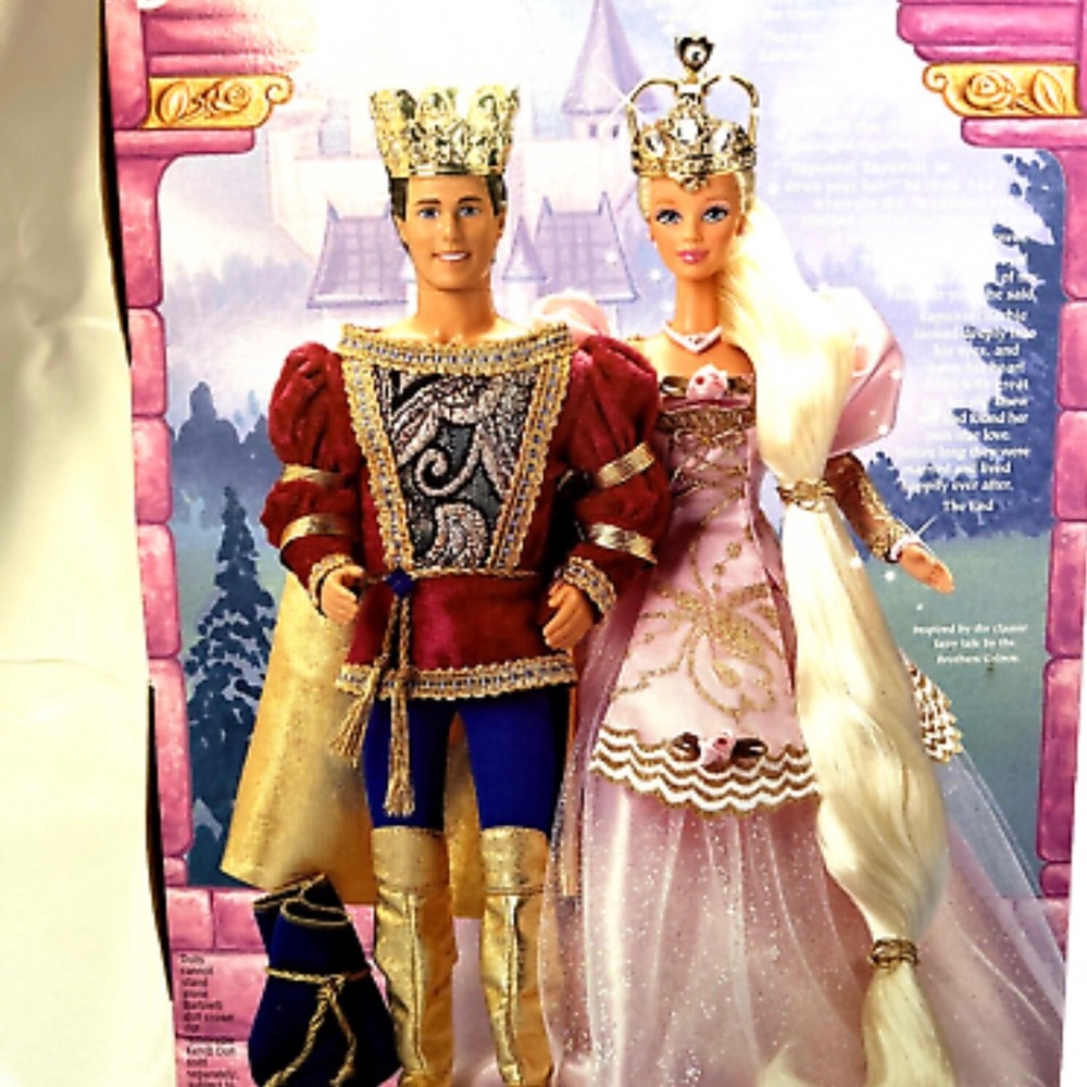 Rapunzel Barbie doll & Valentine Barbie doll